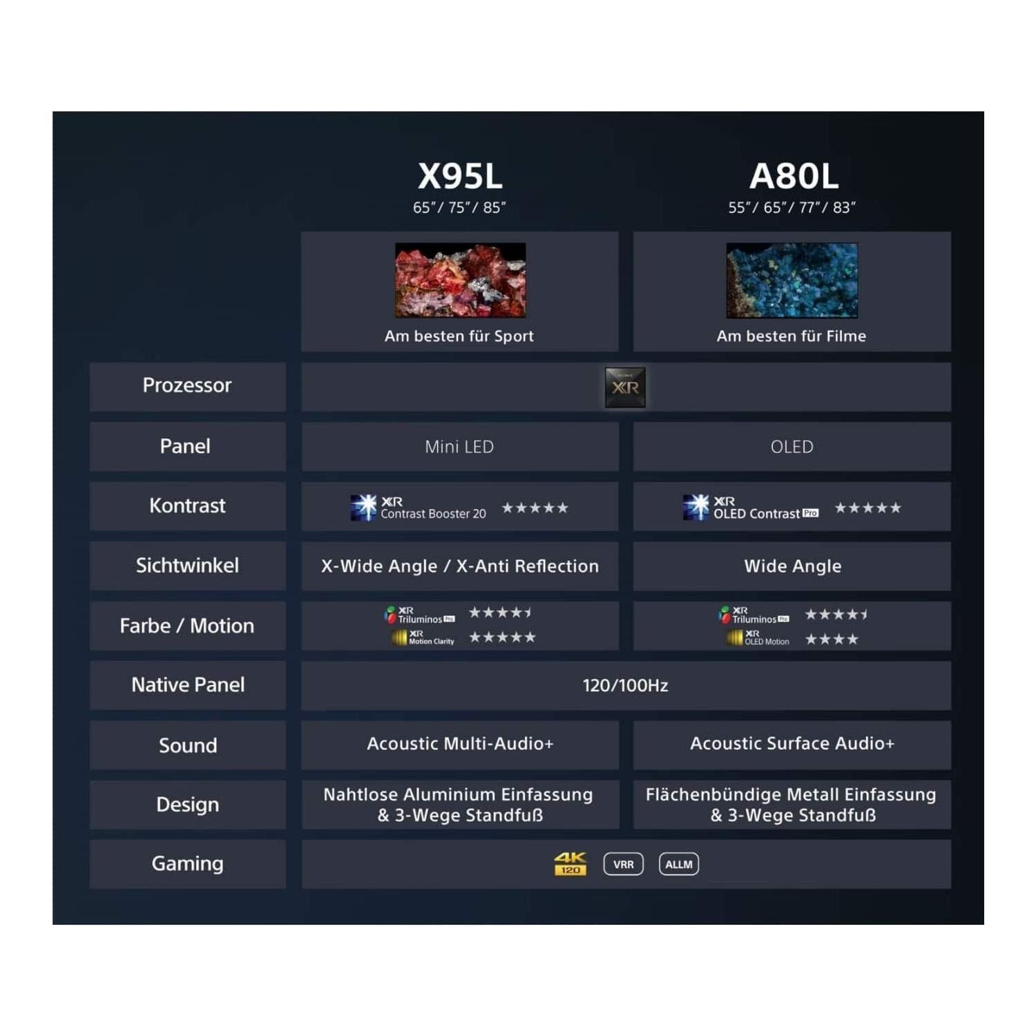 Sony XR75X95L - 75' -189cm-LED/ LCD-TV 60''-70''-Sony-titan-HiFi-Profis Darmstadt