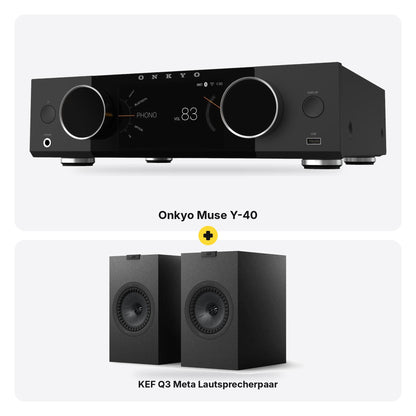 Onkyo Muse Y-40 mit KEF Q3 Meta Lautsprecherpaar im Set