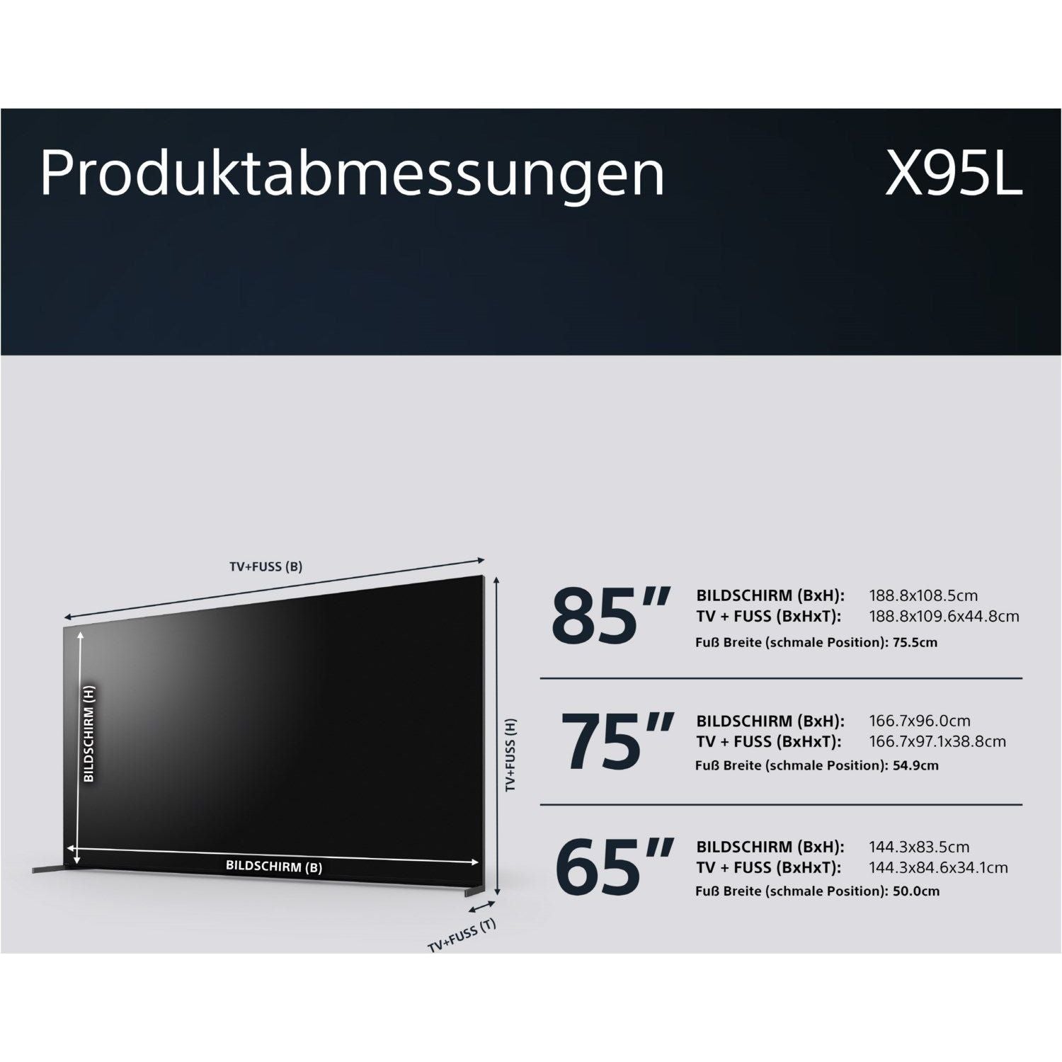 Sony XR75X95L - 75' - 189cm - HiFi - Profis Darmstadt